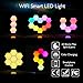 Yescom APP Control 7 Pack Smart LED Light Panels Hexagon Smarter Kit Aesthetic Splicing Lamp Compatible with Alexa & Google for Gaming Party Bedroom Decor