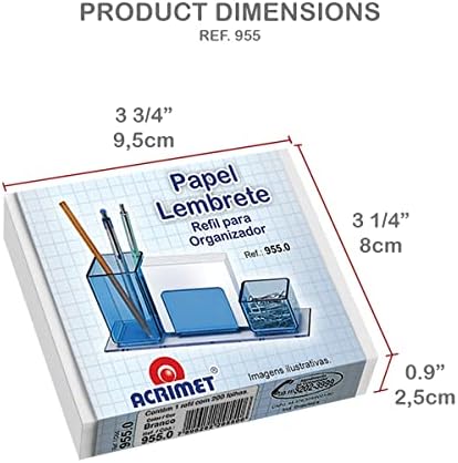 Acrimet Memo Paper 200 Sheets (Refill for ACRIMET Millennium Desk Organizer) (White Color)