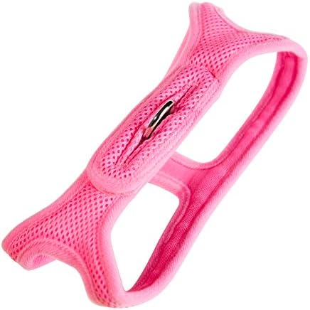 ChokeFree Velpro Mesh Pet Shoulder Harness Collar, 16", Pink