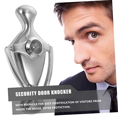 Housoutil 2Pcs Knocker With Cat's Eye Door Knockers For Front Door Brass Door Knocker Front Door Knocker Balls Door Knocker Door Hardware Door Security Knocker Door Knocker And Viewer #TOP5