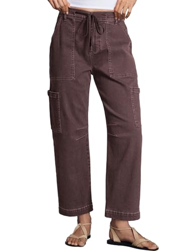 Dokotoo Jeans for Women Chocolate Brown Fall Clothes Fall Outfits