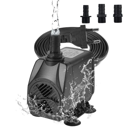 BACOENG Aquarium Pumpe, 30W 2000L/H Mini Wasserpumpe Springbrunnenpumpe Teichpumpe, Zimmerbrunnenpumpe Aquariumpumpen Brunnenpumpe Klein mit EU Stecker