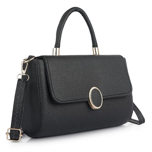 Image of Synthetic Leather Casual Classy Top Handle Handheld Crossbody Travel Side Sling Bag For Women