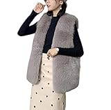 Frauen warmer Kunstpelz Weste aus hochwertigem Kunstfell hergestellt, die umweltfreundlich und natürlich ist, werden Sie nie unter Verwendung von ihrem Fell zu tun Schaden für Tiere zu kümmern. Wir versprechen, wilde Tiere zu schützen ..