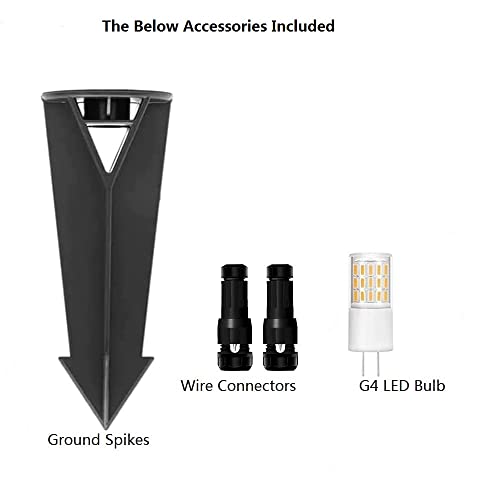 Leelands Low Voltage Path Lights Cast Aluminum Pathway Lights Driveway Light,Wire Connectors Replaceable 3 Watts G4 Led Bulb Warm White Included Textured Black Finish Pack Of 2 #TOP3