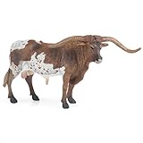 EOIVSH Longhorn Cow Toy Figure, 6 Inches Bull Cow Figurine, Educational Farm Animal Toy for Kids 3 4 5 6 7 8 Year Old, Great for Cake Topper & Birthday Gift