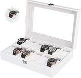 SICHERHEITSSCHUTZ: Der in der Uhrenbox verwendete hochwertige Samt kann Ihre Uhr gut vor Kratzern und Staub schützen, sodass Sie sich keine Sorgen machen müssen, dass Ihre Uhr beschädigt wird.