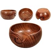 Humaira Nautical Wooden Yarn Bowl Knitting Bowl Large Crochet Yarn Holder Handmade Crocheting Acc...