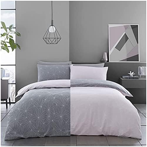 GC GAVENO CAVAILIA Super Soft Animal Print Duvet Cover, Easycare Reversible Sheep Bedding Sets King Size Breathable Quilt Cover with Pillow Cases, Grey