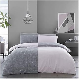 GC GAVENO CAVAILIA Super Soft Animal Print Duvet Cover, Easycare Reversible Sheep Bedding Sets King Size Breathable Quilt Cover with Pillow Cases, Grey