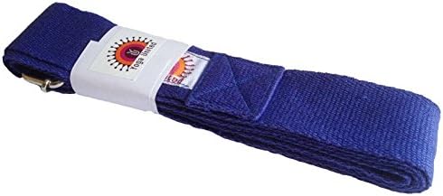Yoga United Yoga Belt, 100% Cotton Belt For Stretching, Pilates, Yoga, 2m Long Strap With Bar Buckle