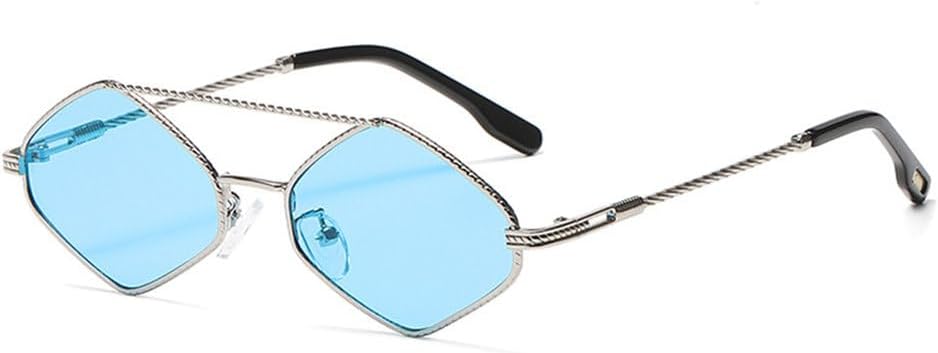 Polygon Double Beam Color Sunglasses Women'S Street Shot Hip Hop Women Personality Sunglasses