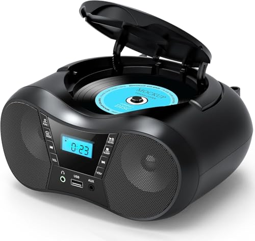 Pbochi CD-X9B Boombox Portable Cd Players For Home With Bluetooth cover