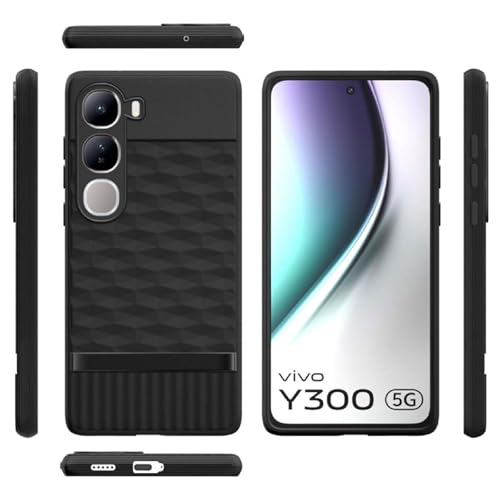 Image of Shockproof Case for Vivo Y300 5G / V40 Lite 5G | Full Camera Protection | TPU Flexible Back Cover for Vivo Y300 5G / V40 Lite 5G (Matte Black)