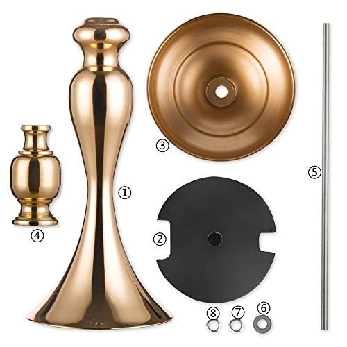 Sziqiqi Mermaid Design Metallic Vase Centerpiece Riser Pillar Candleholder For Wedding Centerpiece Floral Arrangement 15In, Gold #TOP6
