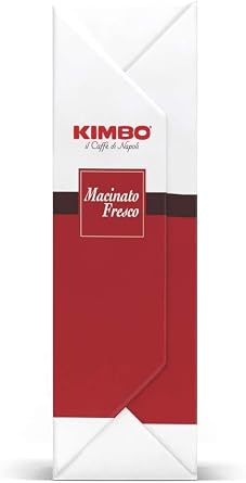 Kimbo:Macinato Fresco (Italian Flavour Strong Taste) Roasted Ground Coffee 8.8 Ounce (250gr) Packages (Pack of 4) [ Italian Import ]