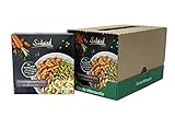 Schweinegeschnetzeltes in pfeffriger Sauce mit Nudeln und zarter Gemüsemischung – 7er Pack (7 x 480g) - Fertiggerichte für die Mikrowelle / Wasserbad - Südwind Lebensmittel