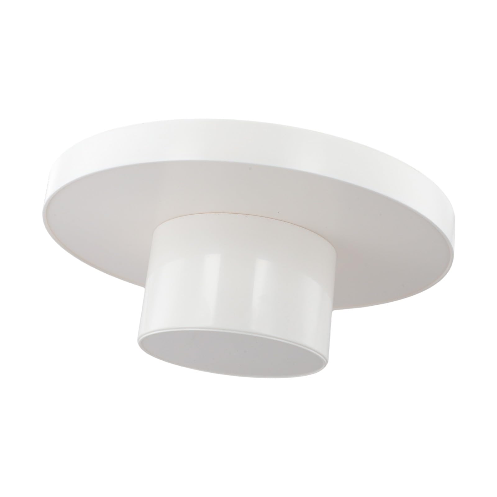 Bandeja redonda acrílica para té y bebidas, bordes lisos, antideslizante, perfecta para cocina, dormitorio, sala de estar, bandeja decorativa blanca para servir