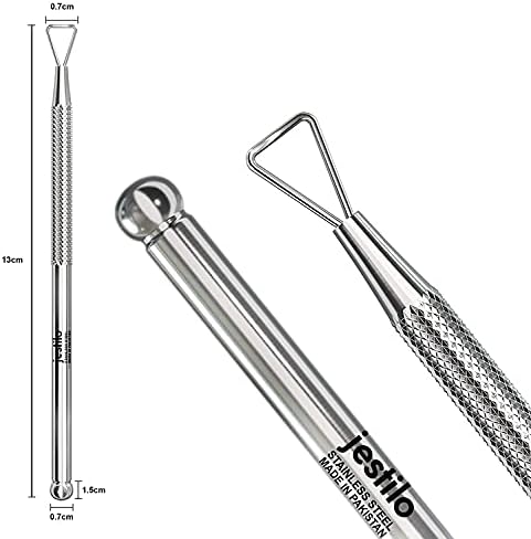 Professional Cuticle Pusher and Trimmer UV Gel Polish Remover [Pack of 2] Nail Tools Scraper | Dead Skin Remover