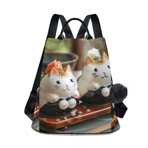 Sac à dos antivol pour femme voyage sécurisé avec motif chat