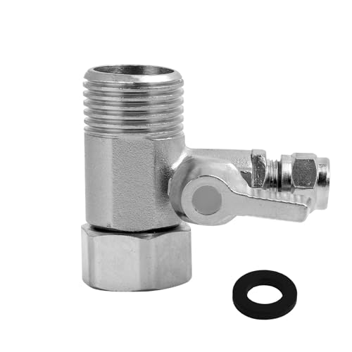 Vanne D'arrêt Adaptateur En T 3/8 X 3/8 X 1/4 pouces, Raccord en Laiton pour Robinet et Tuyau, Tuyau Répartiteur De Robinet De Jardin, pour Jardin, RV, Bateau, Pour Connexion De 2 Appareils ﻿