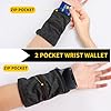Handgelenk Beutel, Sport Handgelenktasche, Handgelenk-Geldbörse, Reißverschluss-Armband, Schweißabsorbierende Armbänder mit Tasche für Laufen, Spazieren, Joggen, Fahrrad und Yoga #3