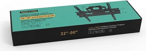 Heavy-Duty Full Motion TV Wall Mount Bracket for 32–90 Inch LED, LCD, OLED & Plasma TVs