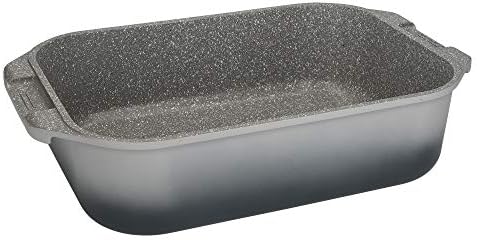 MasterClass Deep Cast Aluminium Roasting Tin, Lightweight Roasting Tray with Handles, Oven and Induction Safe, 41 x 26 cm, Grey Ombre
