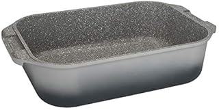 MasterClass Deep Cast Aluminium Roasting Tin, Lightweight Roasting Tray with Handles, Oven and Induction Safe, 41 x 26 cm, Grey Ombre