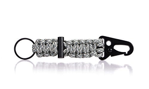 Ekloen 2 Pack Paracord Carabiner Survival Keychain Lanyard With Firestarter (Digital Camo) #TOP3
