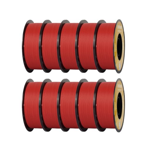 Image of Kingroon Matte PLA Filament 1.75mm 3D Printer Filament Matte Filament 1kg Dimensional Accuracy + /- 0.02 mm (10 Roll Matte Red)