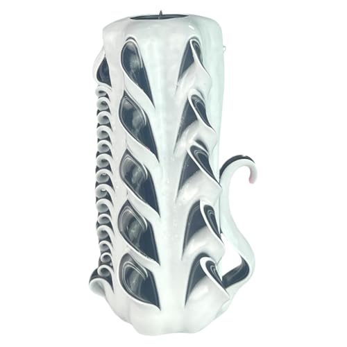 Handgemachte Designkerze, geruchlose dekorative Kerze 120 x 220 mm, 126 Stunden lange brennende zylindrische Kerze, rauchfreie Baumwolldochte, ideale Heimdekoration und vielseitiges Geschenk