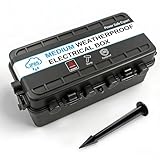 IP65 Boîte électrique d'extérieur résistante aux intempéries pour une utilisation intérieure et extérieure, protège les prises et la barre d'alimentation (≤ 22 x 9 cm), taille intérieure : 24 x 10 x 6