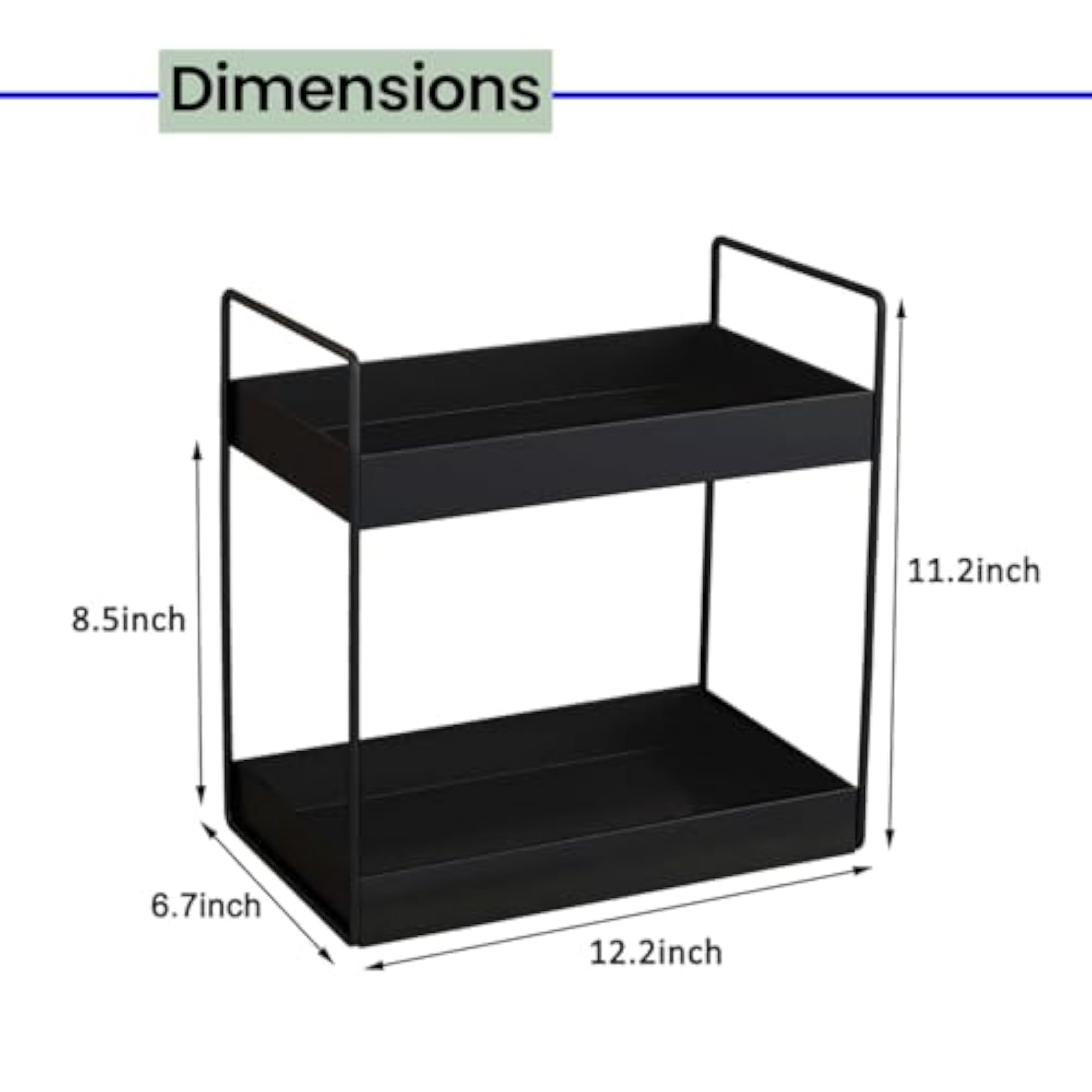 Iron 2-Tier Countertop Multipurpose Organizer