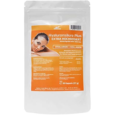 Steiner Hyaluronsäure Kollagen 500mg Hyaluron-Kollagen 90 Kapseln Cover