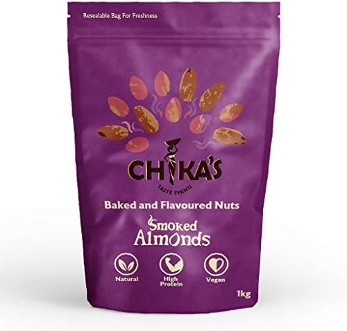 CHIKA'S - Smoked Almonds - 1 x 1kg - Healthy & Nutritious Vegan Snack