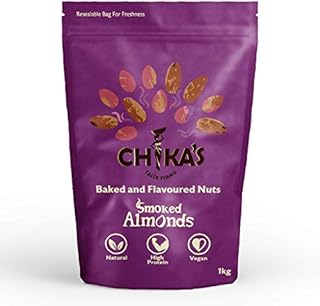 CHIKA'S - Smoked Almonds - 1 x 1kg - Healthy & Nutritious Vegan Snack