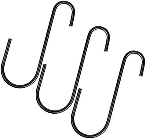 Vindar 3 Pack 6 Inches Bird Feeder Hook Heavy Duty Big S Hooks Hangers for Kitchen, Office, Wind Chimes, Lanterns, Gardening Tools, Hummingbirds Feeders, Bird House, Lanterns