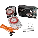 Outdoor Guardian Pathfinder Camping and Hiking Compass - Camping Accessories, Orienteering Compass with Clinometer, Adjustable Declination and LED, Survival Gear and Equipment, Camping Gifts