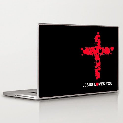 Theskinmantra Jesus Loves You! Laptop Skin Decal (B00R110UFQ) Amazon Price History, Amazon Price Tracker