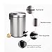 Trash Can Garbage Bin Xixi Round Stainless Steel Step Trash Can with Liner,Odor Protection of The Dustbin,Fits All Kitchen 13 Gallon Rubbish bin (Color : 1.3 Gallon) Waste Bins Recycling Bins ( Color