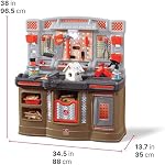Step2 Big Builders Pro Enfants Workbench, banque d'outils intérieur/extérieur pour les enfants, jeu interactif avec des sons, en plastique durable, comprend 45 Accessoires de jouets pour tout-petits 3+ Années