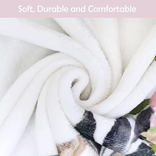 Fundich Baby Milestone Blanket Girl|Newborn Monthly Milestone Blanket|Rose Nursery Decor|Baby Girl Photo Background Prop Picture Blanket 45"X40" With Wreath And Headband #TOP3