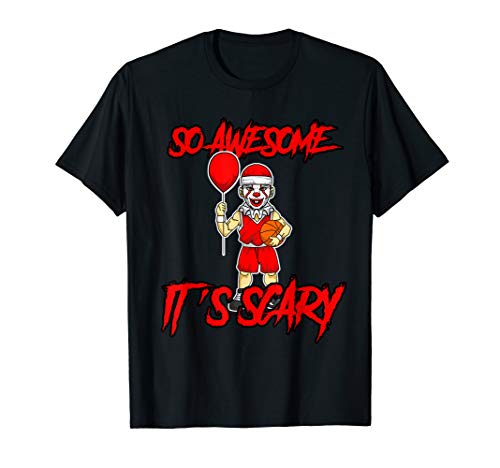 Funny Halloween Clown Basketball T-Shirt