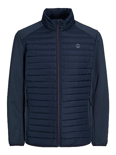 JACK & JONES Veste matelassée Jjemulti pour homme, Bleu marine/détail : manches à enfiler, XS