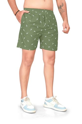 Image of Men's Cotton Blend Combo of 2 Printed Boxer Side Pockets Shorts 02