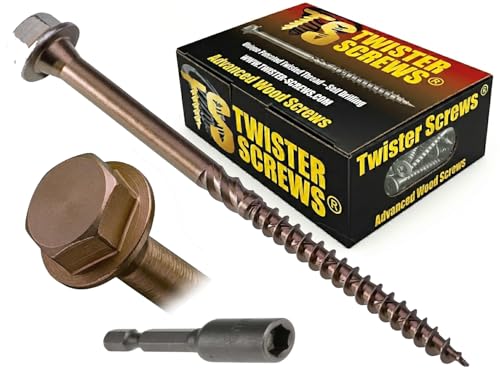 Tornillo de madera autoperforante HexDrive de Twister cabeza hexagonal de bajo par 200 uds