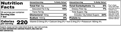MUNCH Peanut Bar Gluten-Free LOW GLYCEMIC Individually Wrapped, Candy Bulk Box, Single Full Size Single, 1.42-Ounce Bar, 36-Count - 4