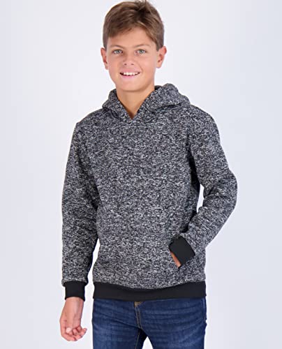 3 Pack: Youth Fleece Crew Neck Long Sleeve Soft Pullover Hoodie Sweatshirt Boys Girls Teen Sweater Uniform Active Athletic Gym Tops Clothes Kids Plain Black Blue Dry Fit Ninos Warm -Set 8, Xxl (18/20) #TOP1