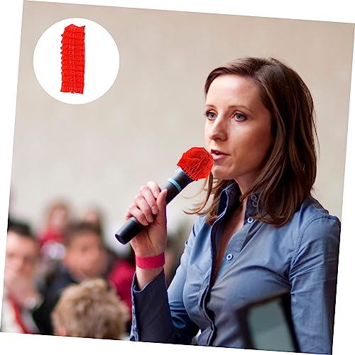 SAFIGLE 200 Pares De Tecido Não Tecido Descartável Com Tubo De Cobertura De Microfone